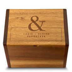 Ampersand Acacia Personalized 4x6 Recipe Card Box