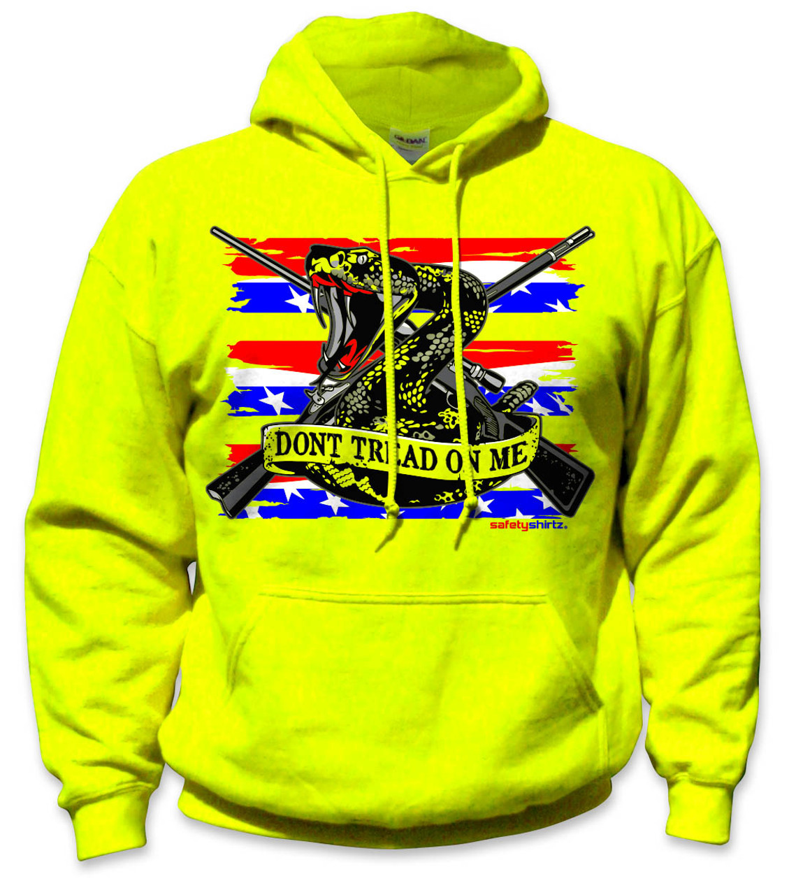 SafetyShirtz The Patriot Safety Hoodie Red Blue Yellow