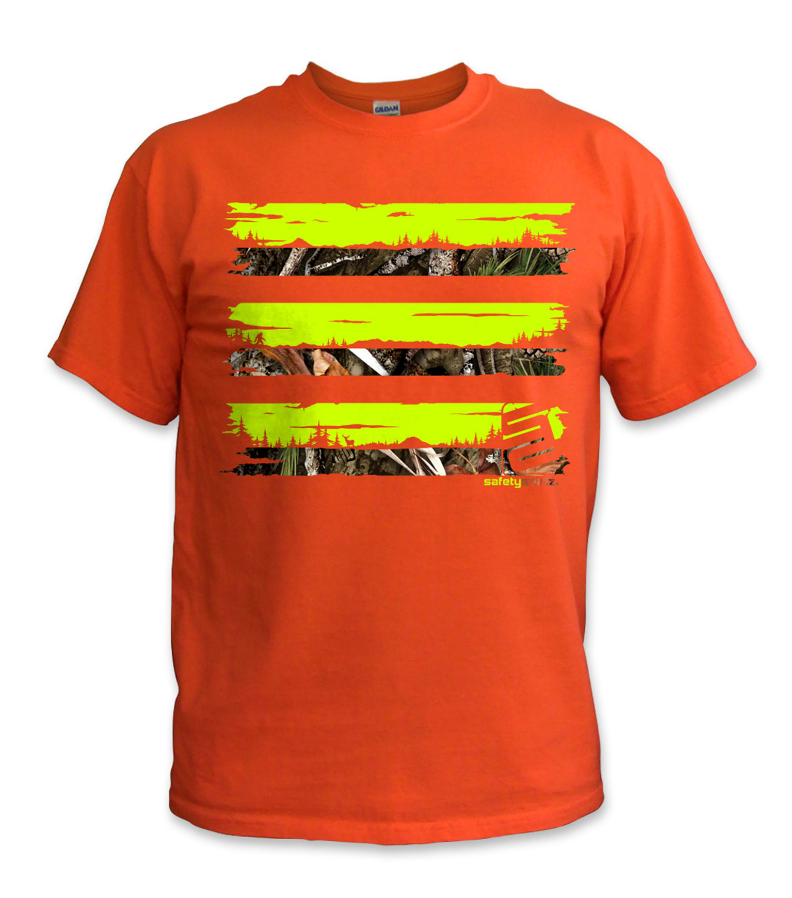 PNW Camo Safety Shirt - Yellow-Camo-Orange - Safetyshirtz
