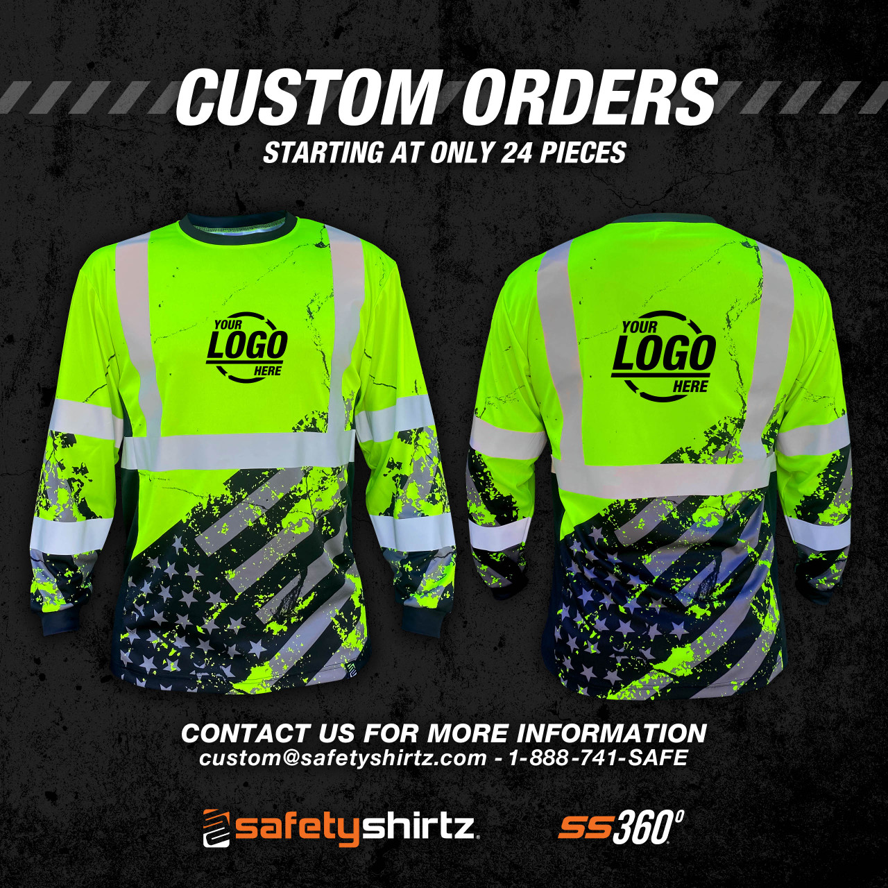 American Grit Yellow Class 3 Type-R Reflective Long Sleeve