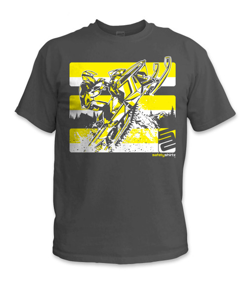 Snowmobile Safety Shirt - Yellow/Gray