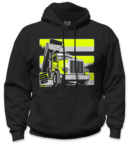 Dump Truck Safety Hoodie - Yellow/Black