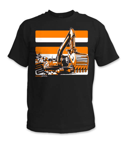 NEW Excavator Safety Shirt - Orange/Black