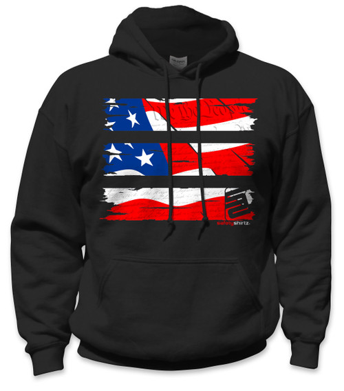 Old Glory Safety Hoodie - Red/White/Blue/Black