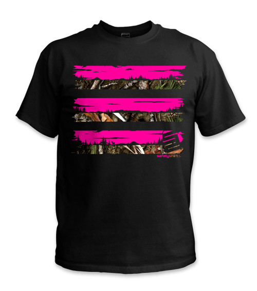 PNW Camo Safety Shirt - Pink-Camo-Black