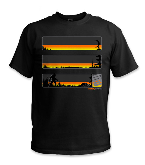 Sasquatch Stealth Safety Shirt - Yellow-Orange-Reflective-Black