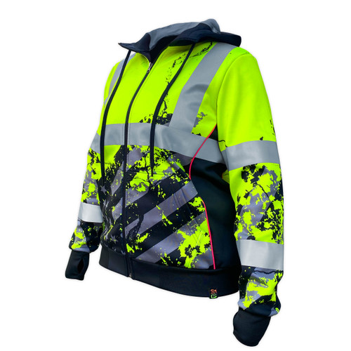 SS360º American Grit Class 3 Type-R Reflective Women's Safety Hoodie