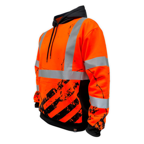 SS360º American Grit Orange Class 3 - Type-R - Reflective Safety Hoodie