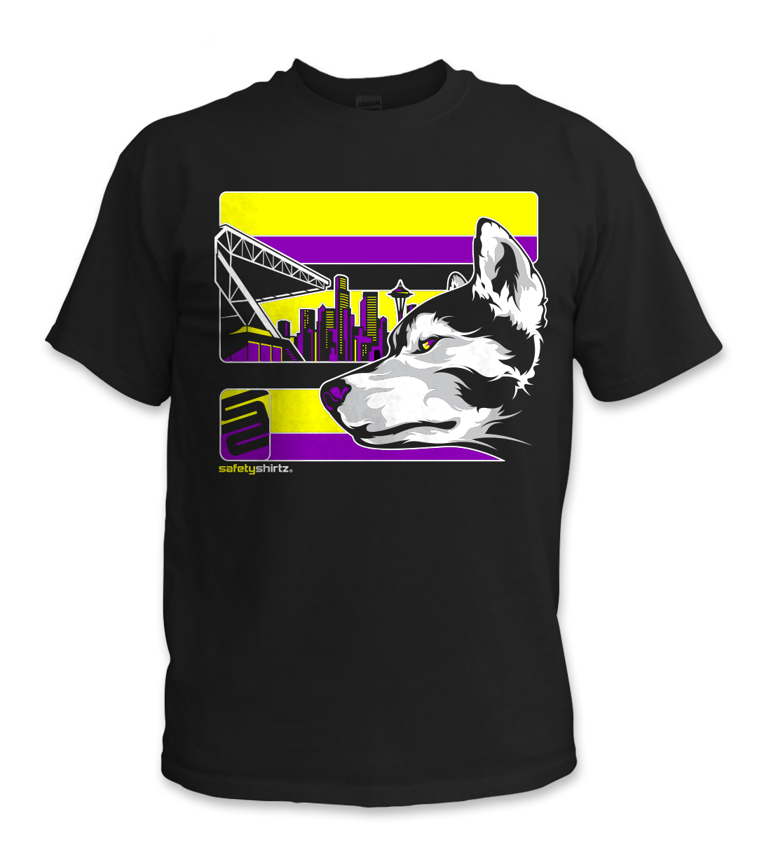 SafetyShirtz - Purple Reign Safety Shirt - Yellow/Purple/Black ...