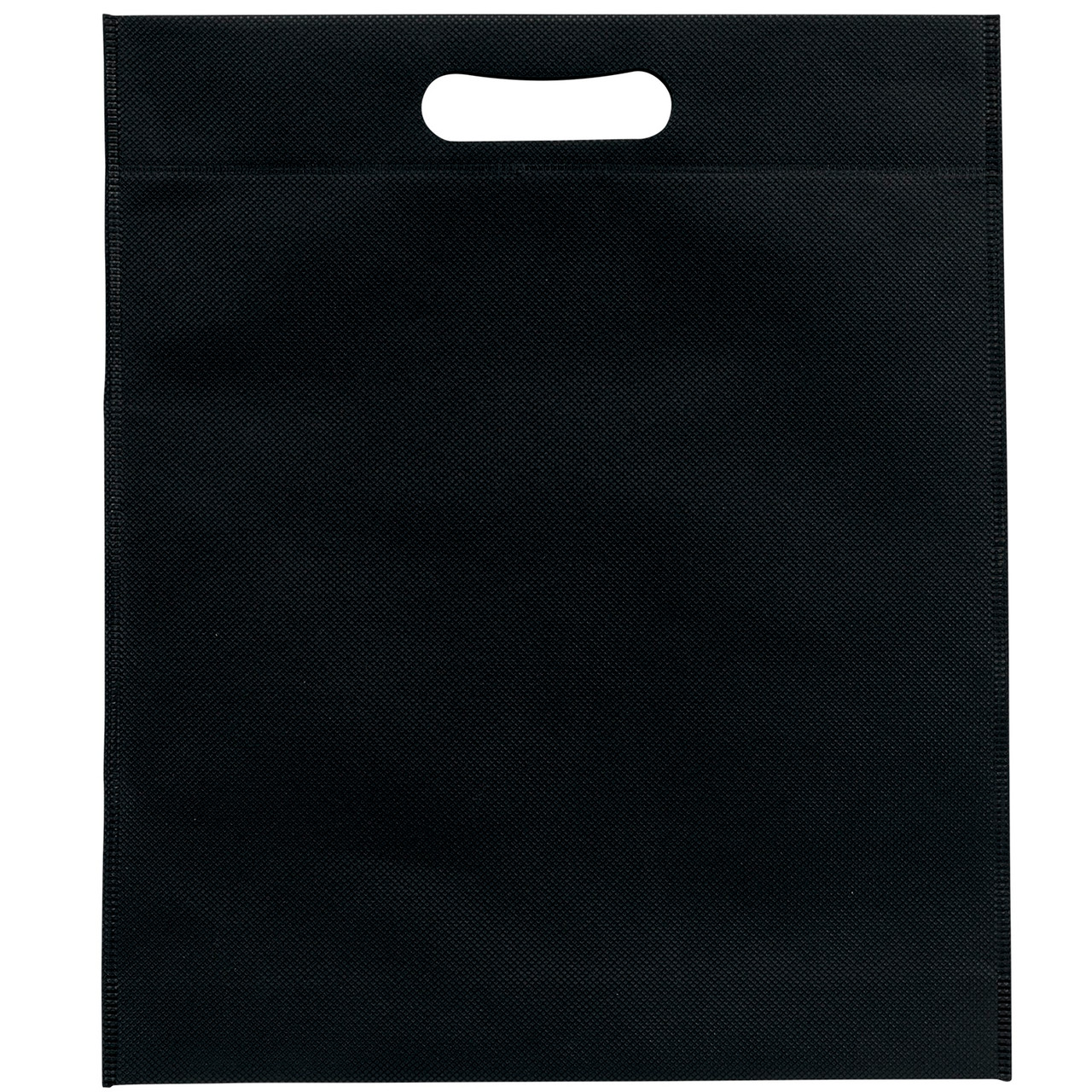 T-Shirt Reusable Shopping Bags **MERCI/THANK YOU Bilingual** S5 12x7x21  Inches Black - Case 100