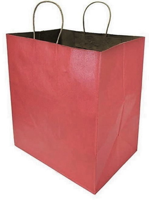 Red Kraft Take Out Paper Bag