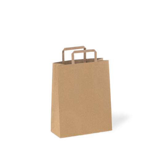 Paper Bags Flat Handle Kraft Case