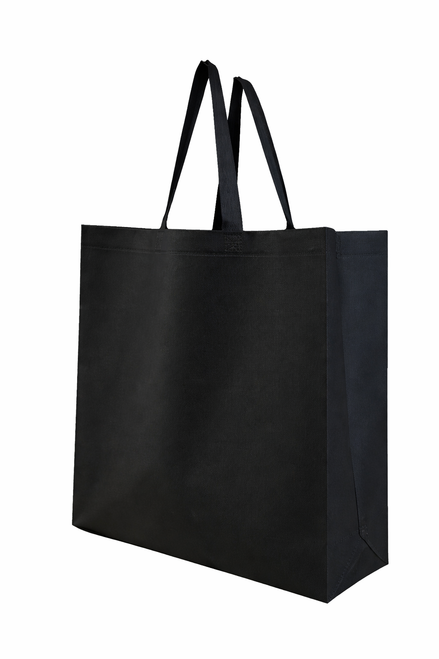 Black Reusable Non Woven 2 Handle Shopping Bags