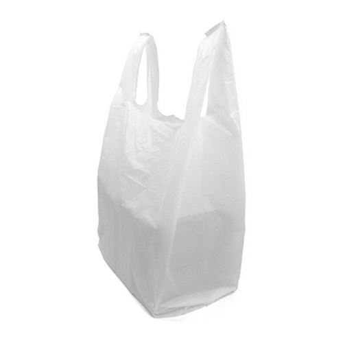 White plastic T-shirt bags