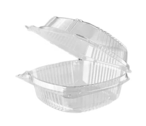 Clear dome hinged containers