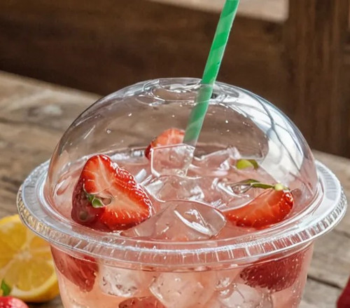 Clear Dome Lid  for Cold Cup PET 16-24 oz 98mm Case 1,000