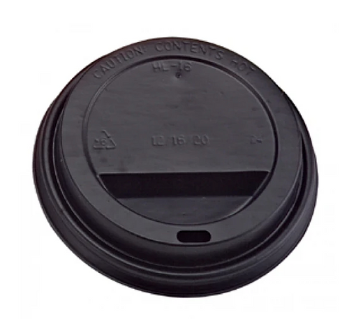 Black sip dome coffee lid