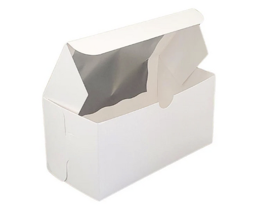 2 Cupcake box with window white case of 100