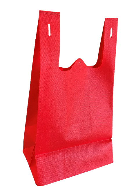 Red Reusable Bags Flat Bottom 11x7x20