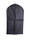 42-inch black non-woven suit garment bag with full-length zipper and bottom grommet for folding.