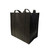 Durable black non-woven reusable grocery tote bag 12x8x12 bulk case of 100