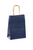 Small navy kraft paper shopping bag with twisted paper handles