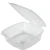 48 oz Clear Hinged Flat Lid Container