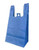 T-shirt bag reusable flat bottom shopping bag Blue