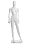 Female Mannequin Matte Egghead Dress Form White