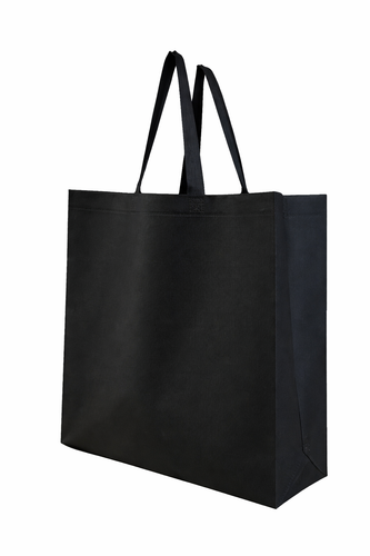 Black Reusable Shopping Bag 15.5x6x15.5