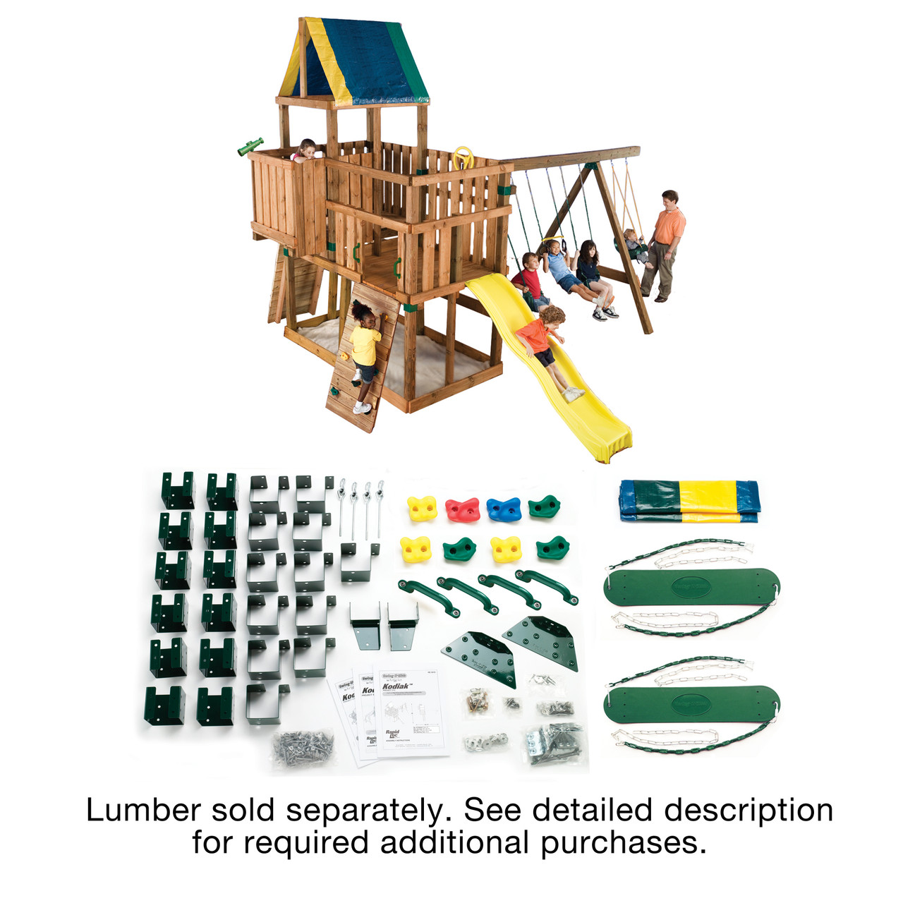 Kodiak Custom DIY Play Set Hardware Kit | Wood Playsets