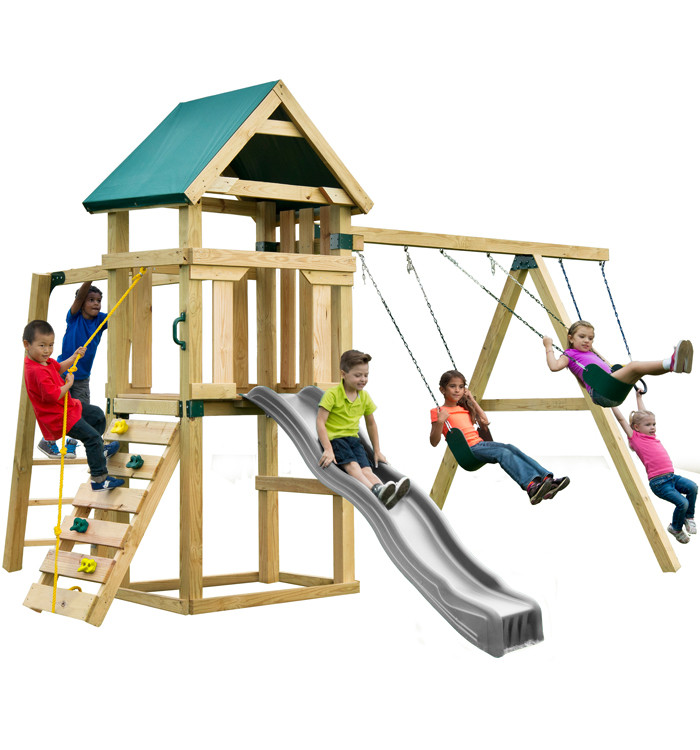 play house with slide and swing