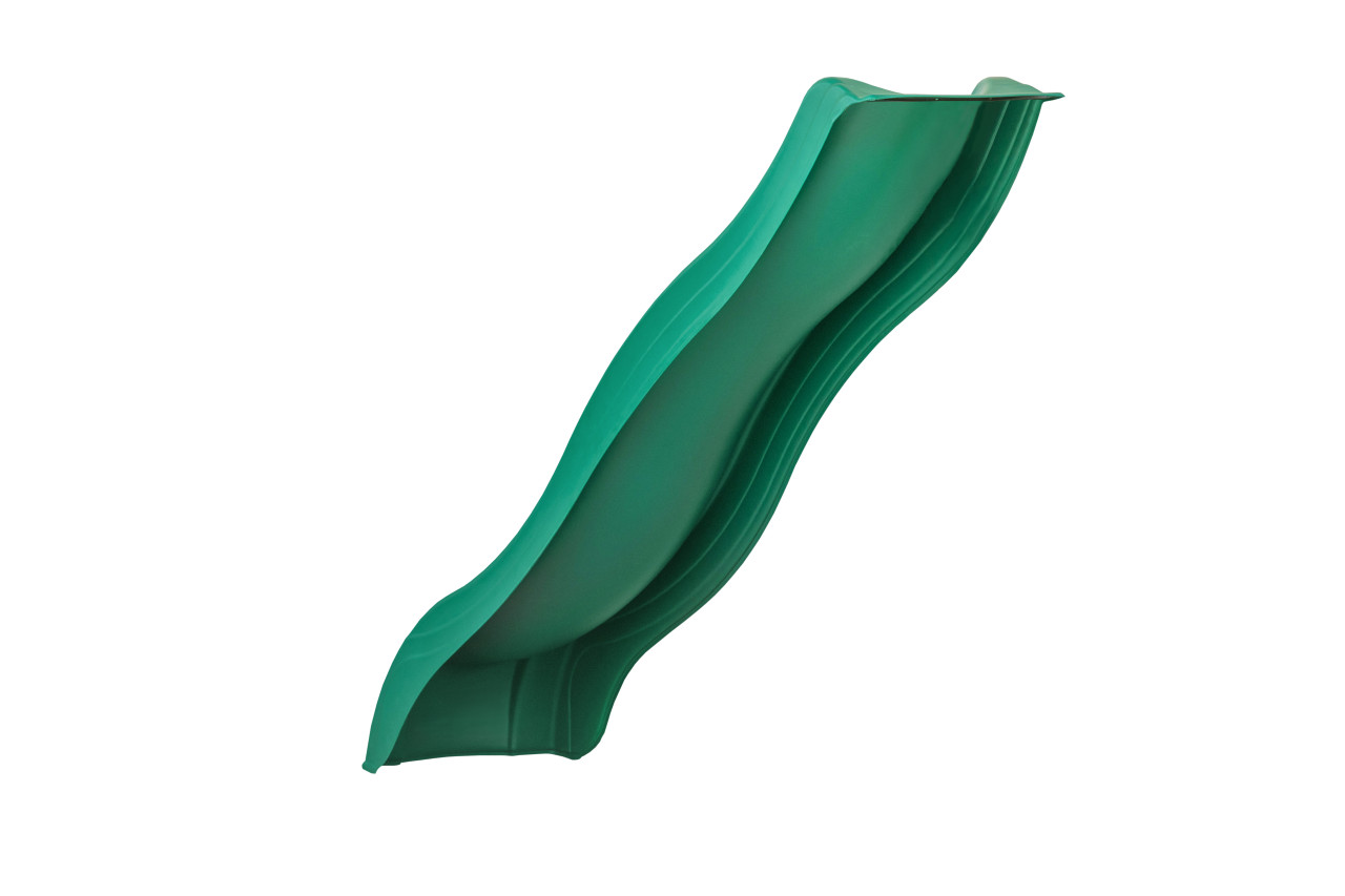 Green Alpine Wave Slide w/ Safety Handles | Swing Set Slides