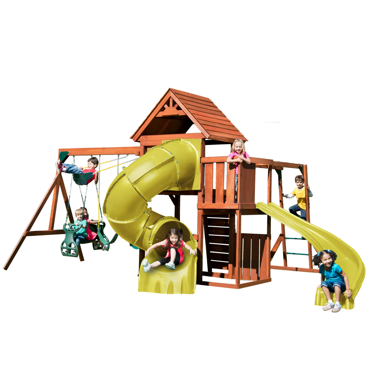 Grandview Twist Swing Set With Twist Slide Grandview Twist Deluxe