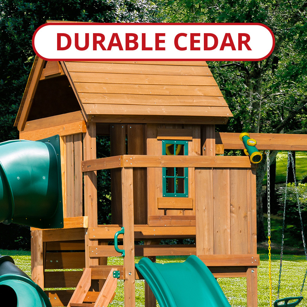 Clubhouse High Playhouse Lil Raskals' Outdoor Backyard Playhouses
