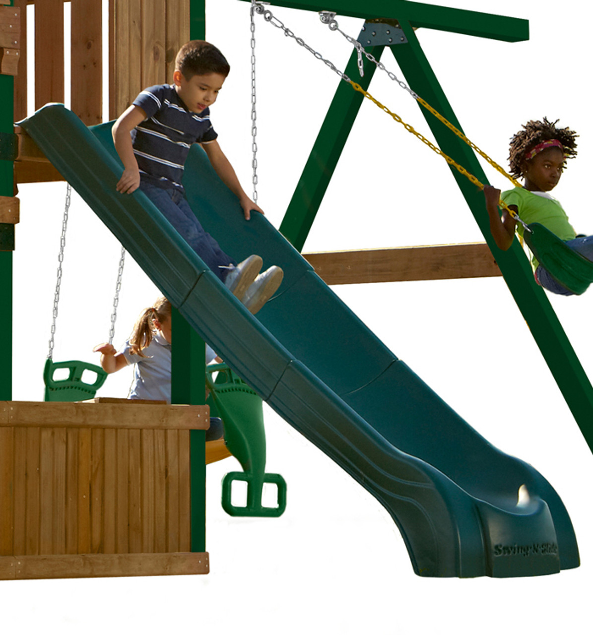 Green Super Summit Replacement Slides for Swing Sets | Swing