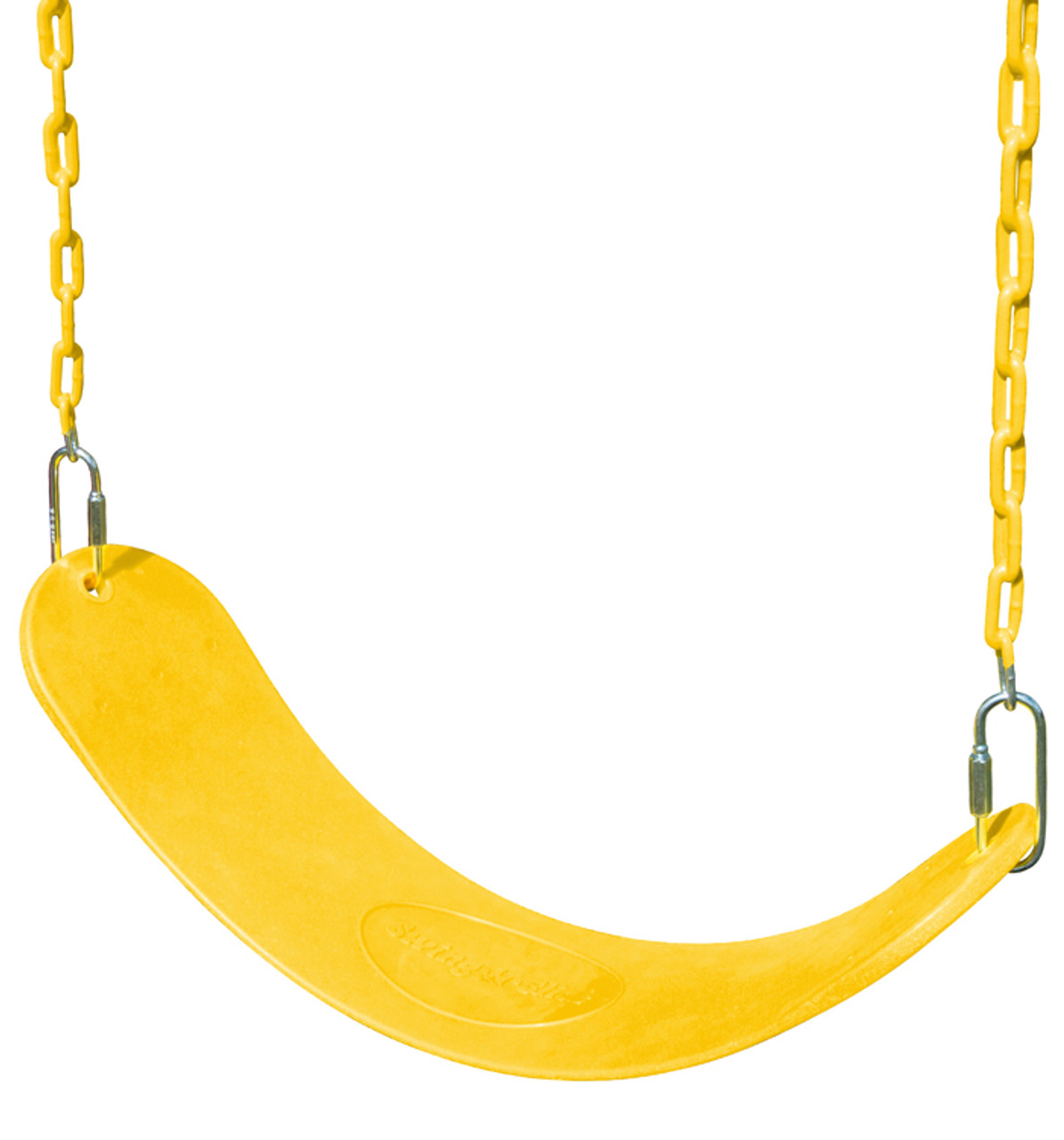 Yellow Swing Seat With Yellow Coated Chains