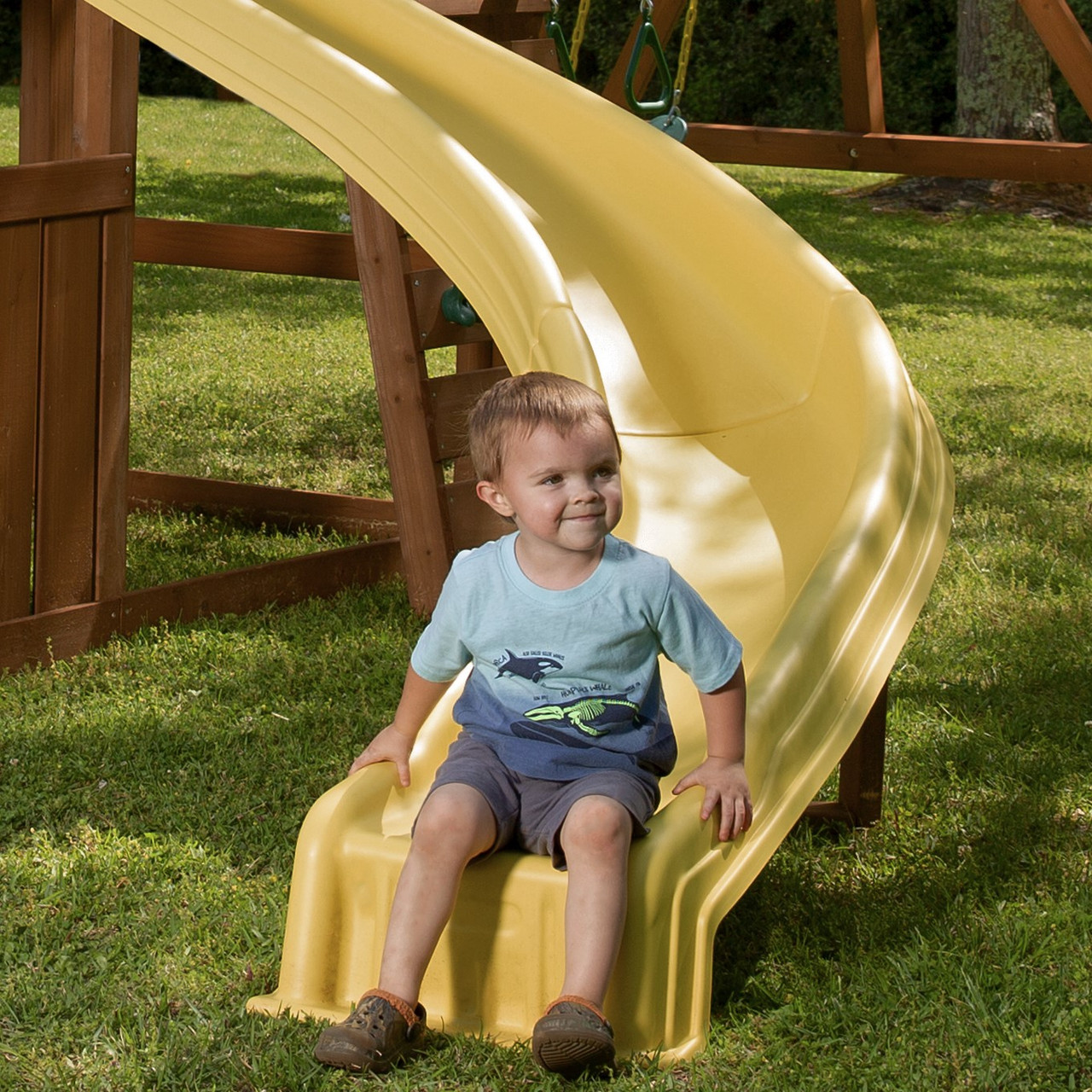 Yellow Winder Slide for Play Sets | Swing Set Slides