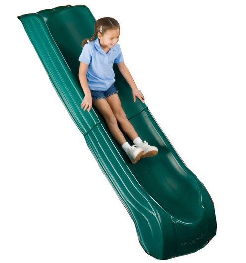 Studio shot of Green Summit Slide with child from Swing-N-Slide