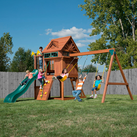 Wood Complete Swing Set Kits | Swing 'N Slide