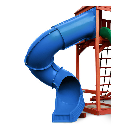 Studio shot of Blue 7' Turbo Tube Slide from Swing 'N Slide