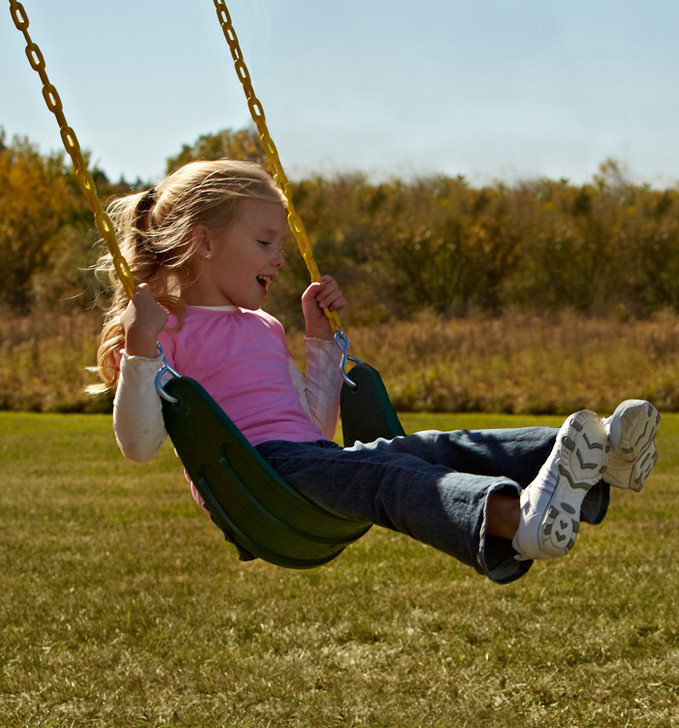 Lifestyle view of Heavy Duty Swing Seat with Chains from Swing-N-Slide