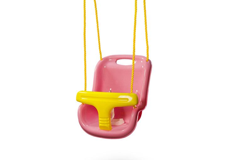 Infant Swing - Pink w/ Yellow Rope