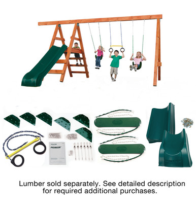 DIY Play Set Kit Includes Slide & Hardware to Get Started | Wood