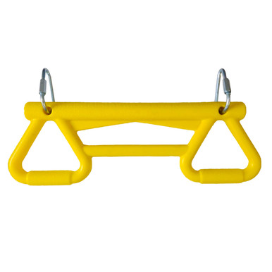 Swing Set Trapeze Bar With Rings, Yellow - No Chain Included