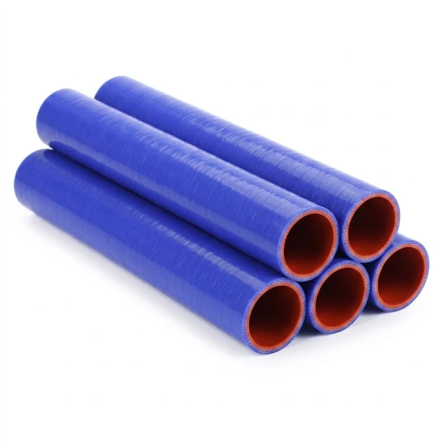 1.500" ID Silicone Flex Hose, 2 Ply Polyester Reinforced with Helical Wire Support, Blue Color