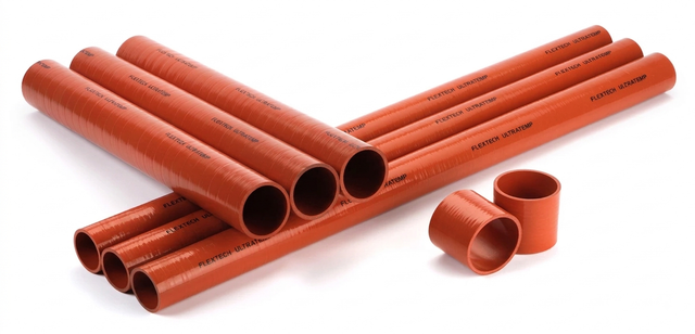 2.75" ID 4 Ply Aramid Reinforced Turbo Hose, Oxide Red