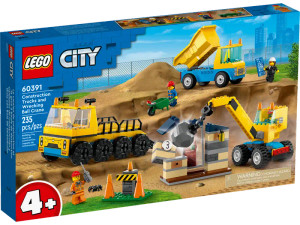 LEGO Construction Trucks and Wrecking Ball Crane 60391 LEGO Construction Trucks and Wrecking Ball Crane 60391