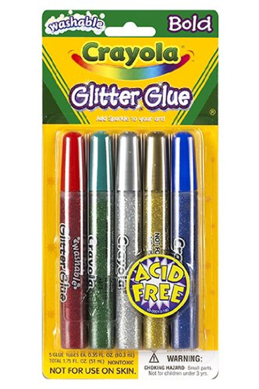 Crayola Washable 5ct. Glitter Glue Bold 69-3522