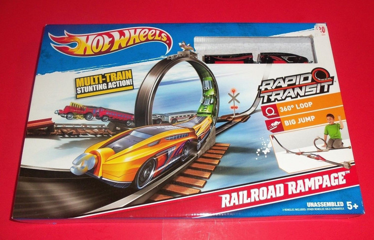 Hot Wheels Rapid Transit Railroad Rampage Track Set